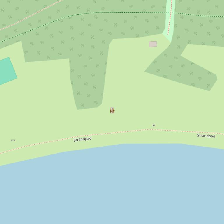 Kaart van het Strandpad.