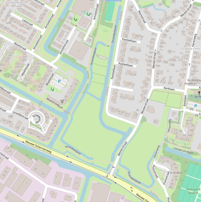 Kaart van het Strandwalpad.