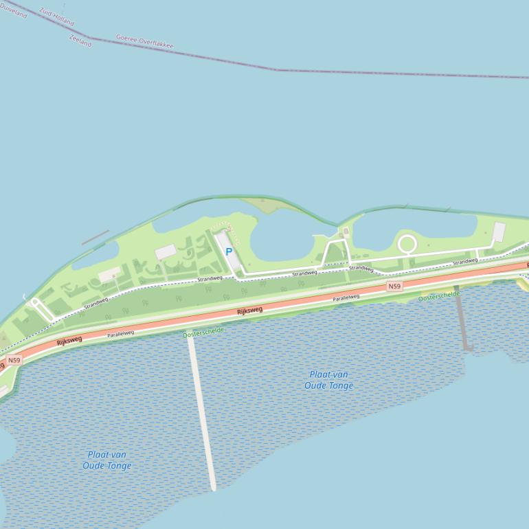 Kaart van de Strandweg.