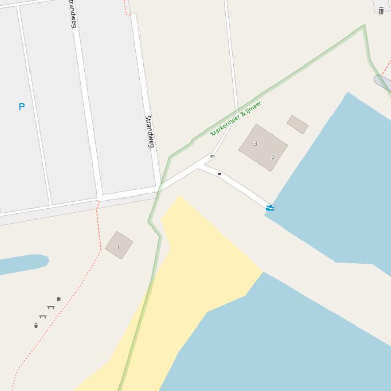 Kaart van de Strandweg.