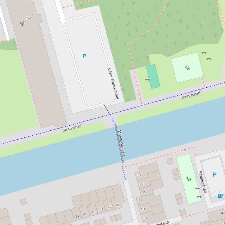 Kaart van het Strausspad.