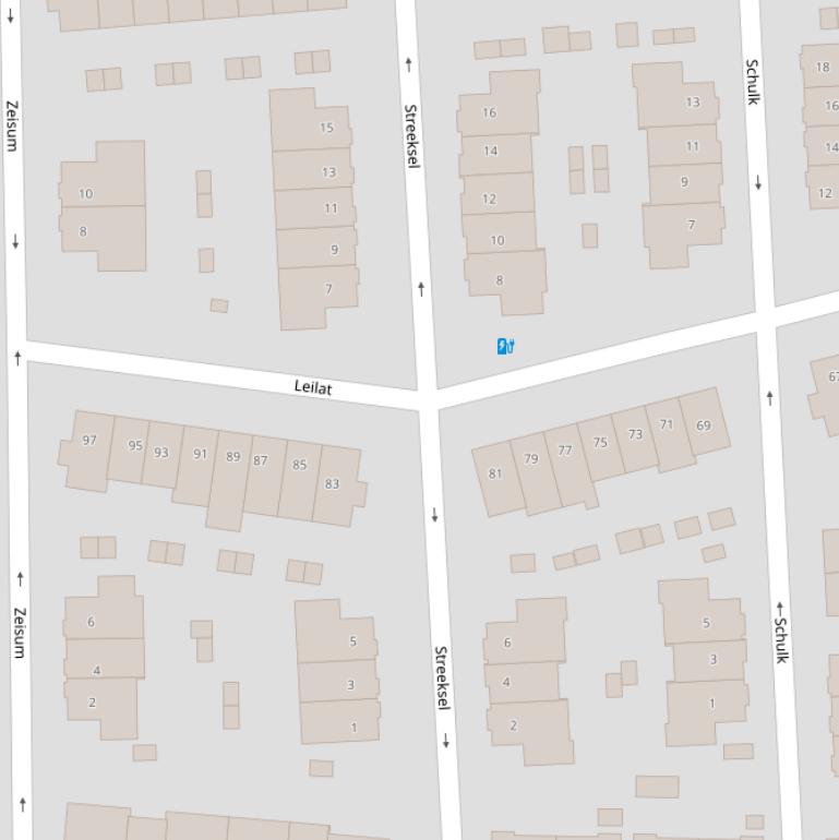 Kaart van  Streeksel.