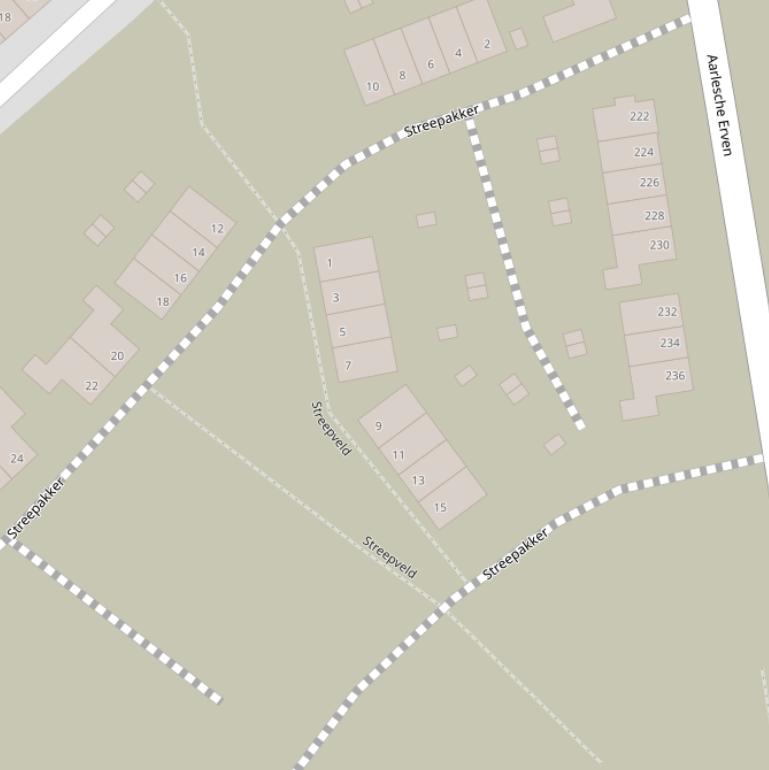 Kaart van het Streepveld.