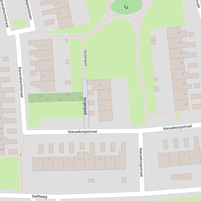 Kaart van het Strijenpad.