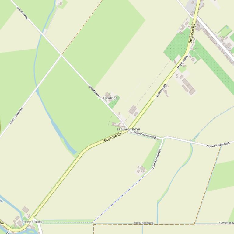 Kaart van de Strijensedijk.