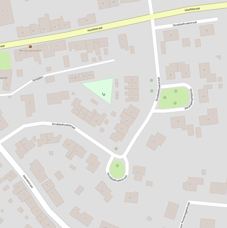 Kaart van de Strobbelhoekstraat.