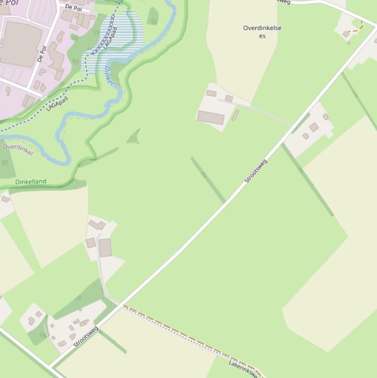 Kaart van de Strootsweg.