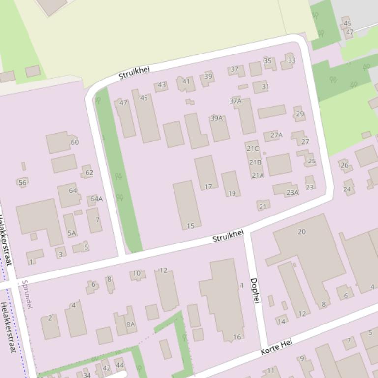 Kaart van  Struikhei.