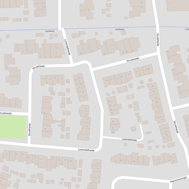 Kaart van  Struikheide.