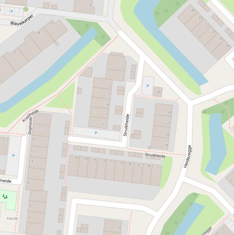 Kaart van  Struikheide.