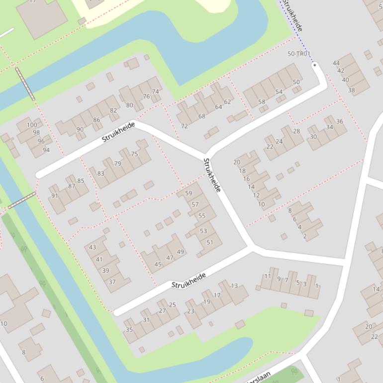 Kaart van  Struikheide.