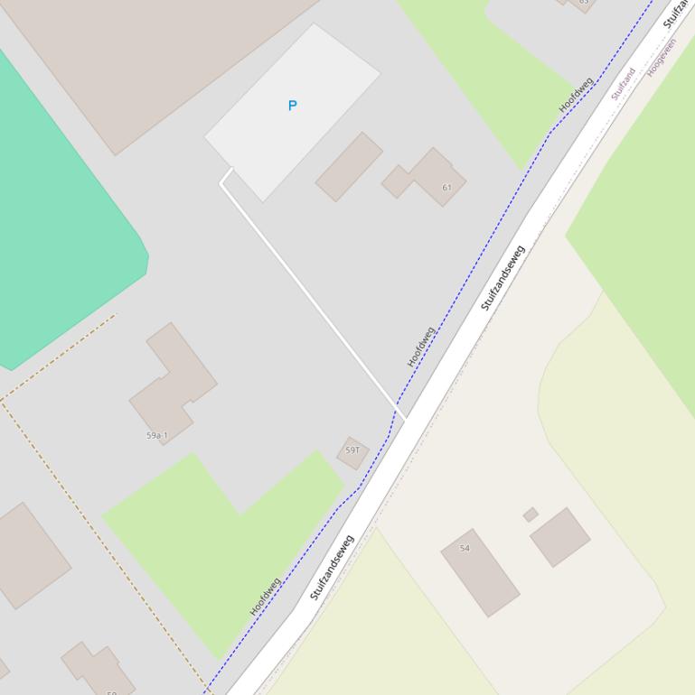 Kaart van de Stuifzandseweg.