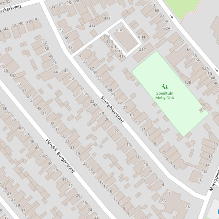 Kaart van de Stumphiusstraat.