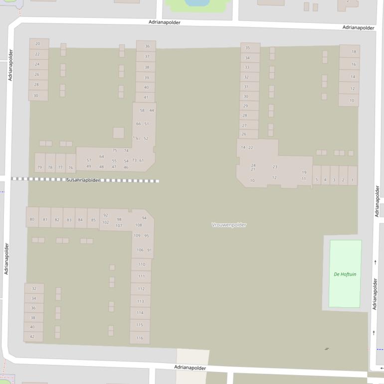 Kaart van  Susannapolder.