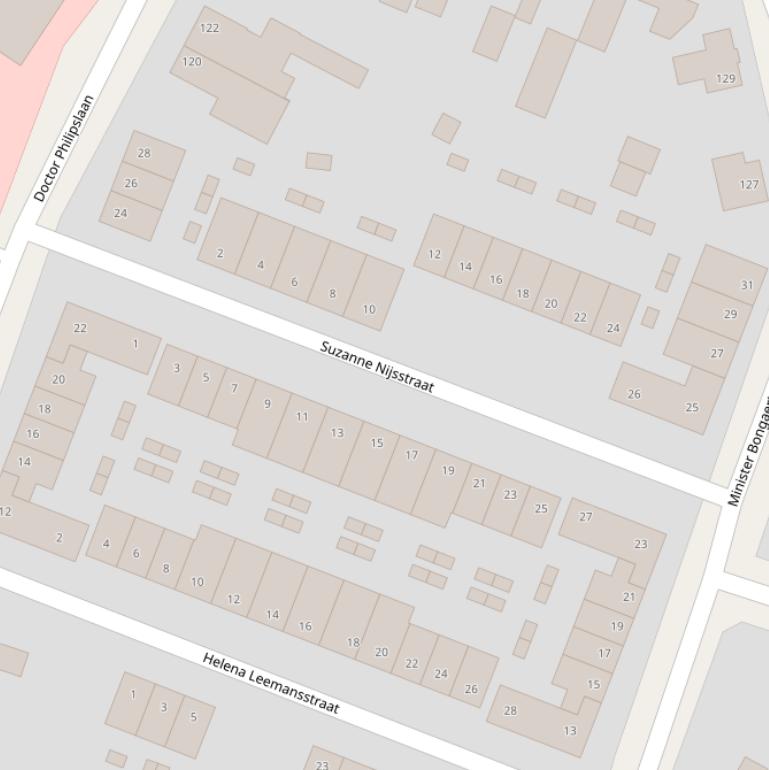 Kaart van de Suzanne Nijsstraat.