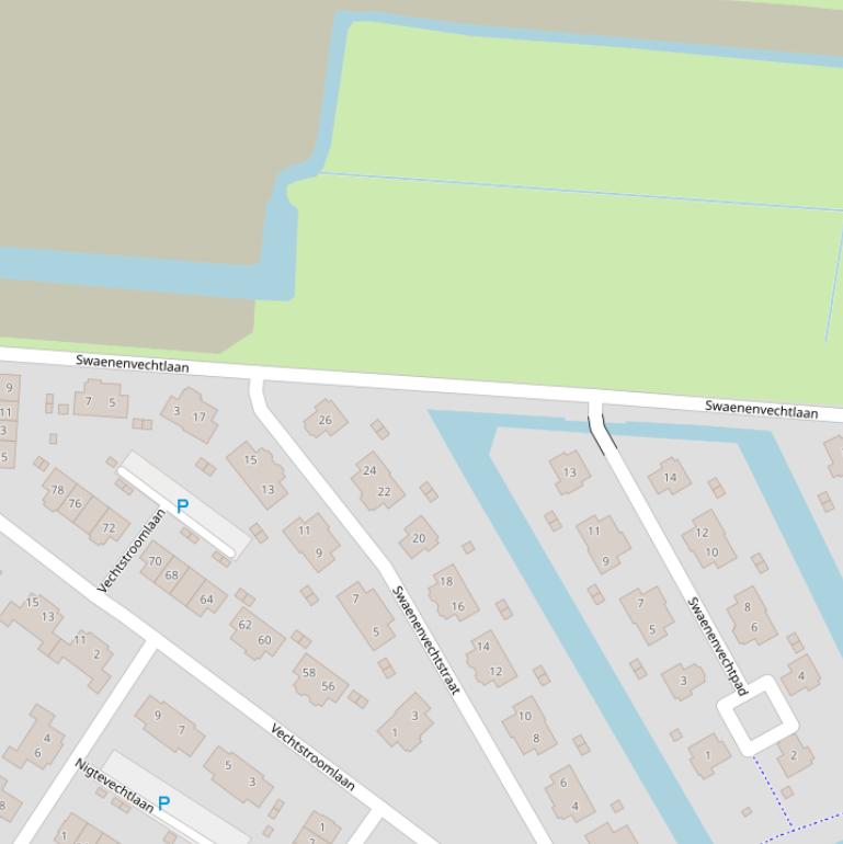 Kaart van de Swaenenvechtlaan.