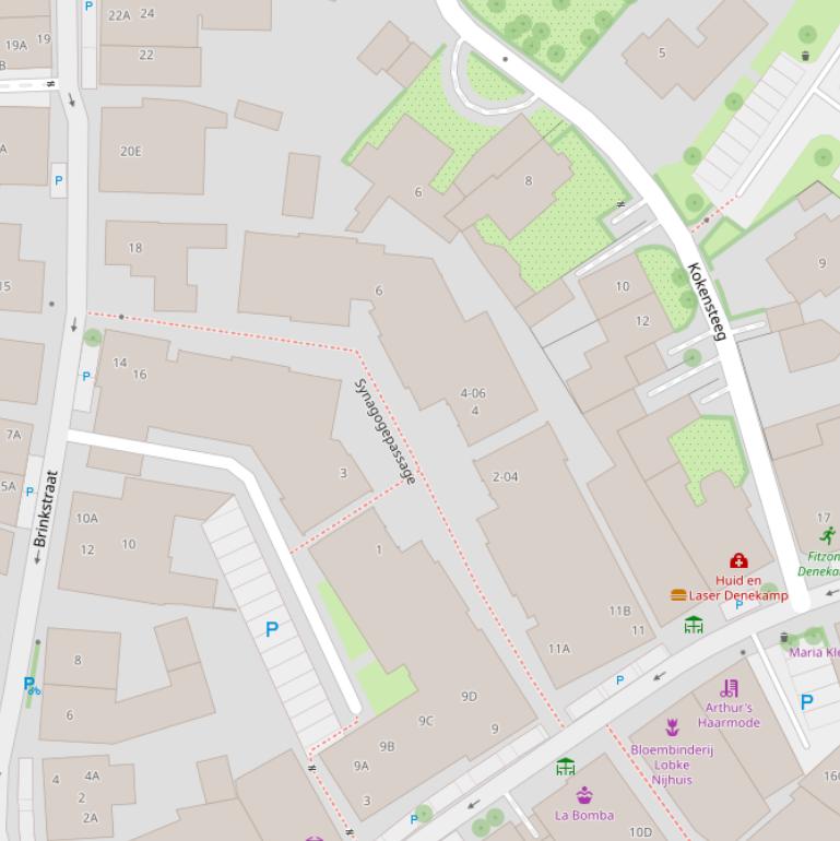 Kaart van  Synagogepassage.