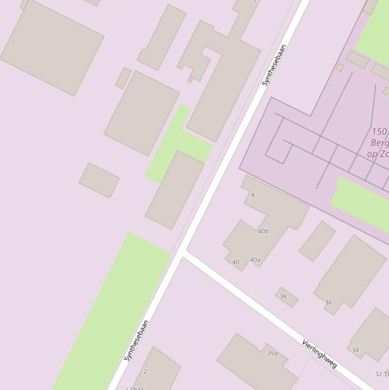 Kaart van  Synthesebaan.