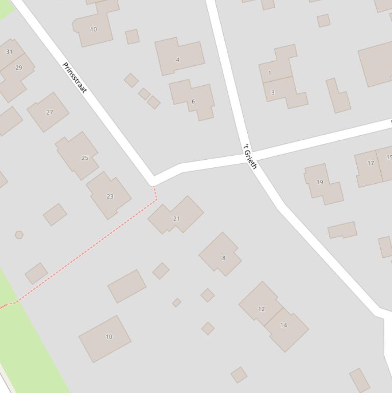 Kaart van  ’t Grieth.