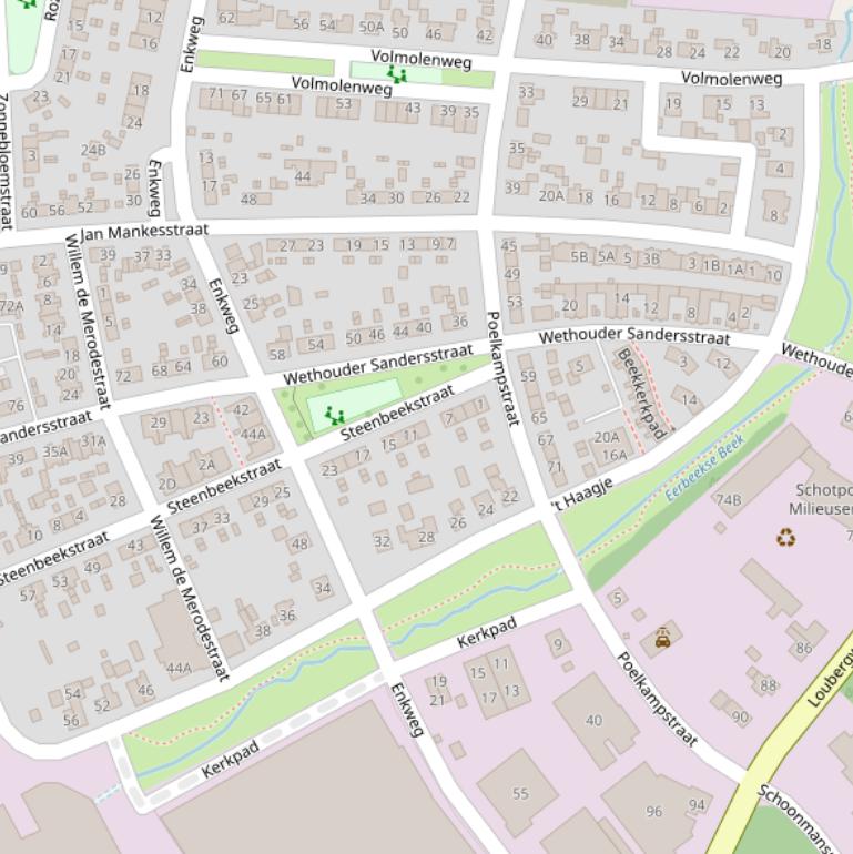 Kaart van  ’t Haagje.