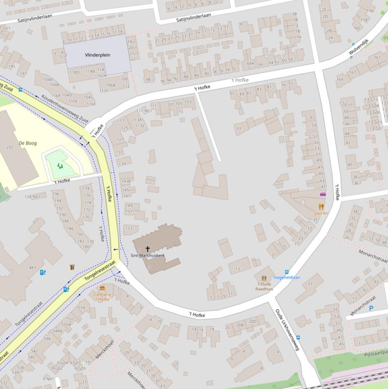 Kaart van  ’t Hofke.