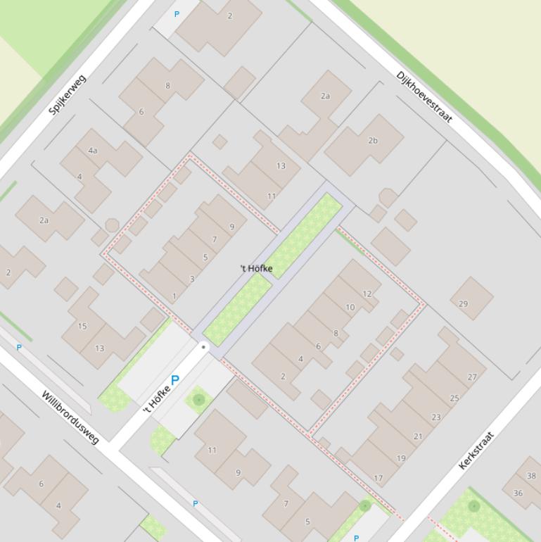 Kaart van  ’t Höfke.