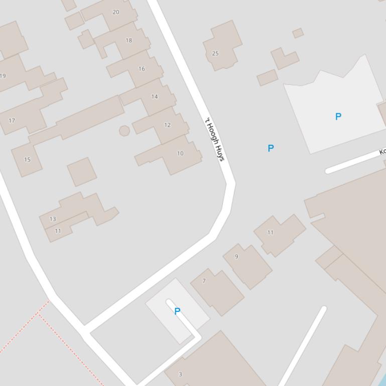 Kaart van  ’t Hoogh Huys.