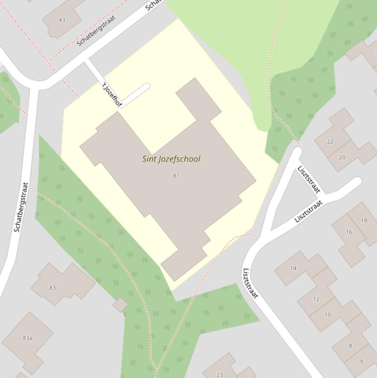 Kaart van de ’t Jozefhof.