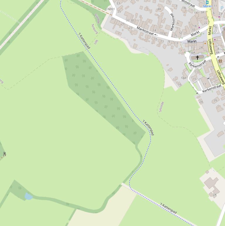 Kaart van het ’t Kattenpad.