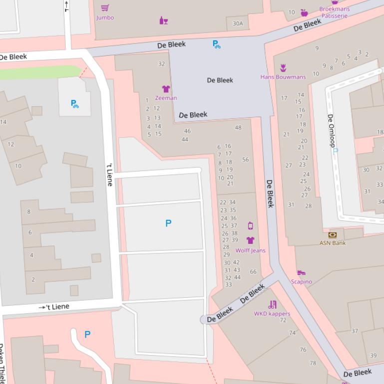 Kaart van  ’t Liene.