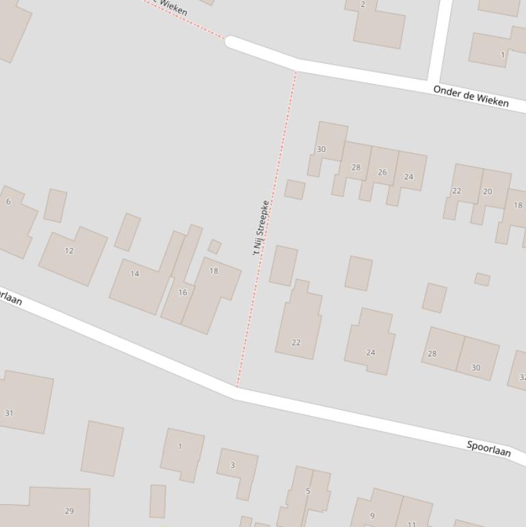 Kaart van  ’t Nije Streepke.