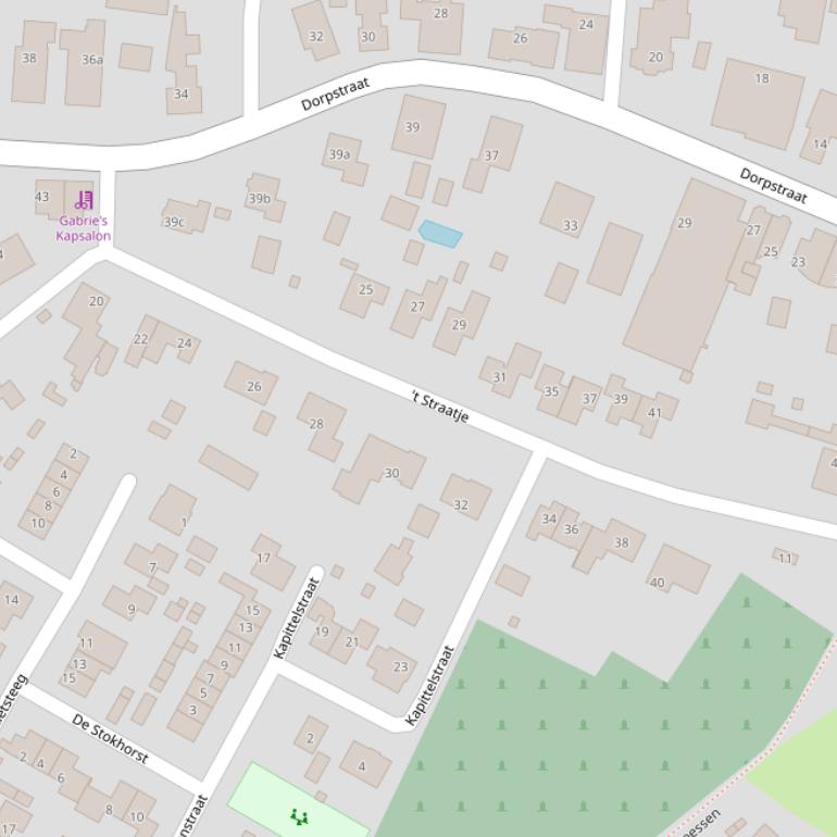 Kaart van  ’t Straatje.