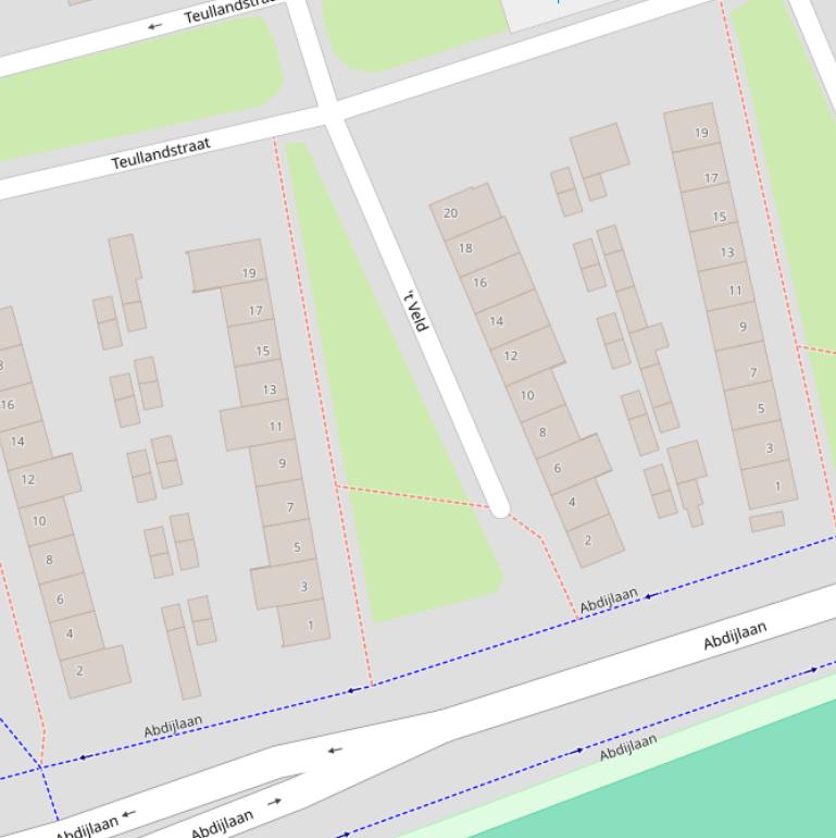 Kaart van  ’t Veld.