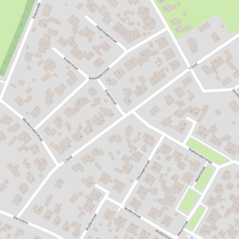 Kaart van  ’t Zand.