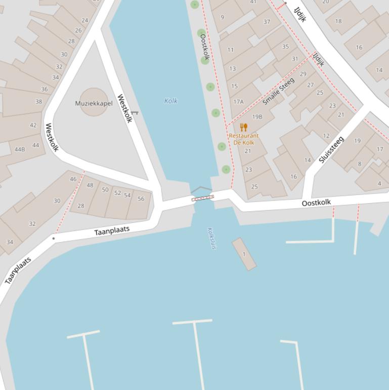 Kaart van de Taanplaats.