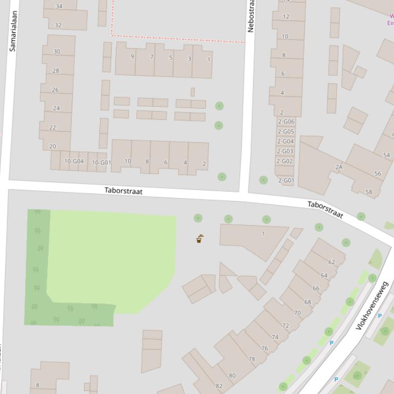 Kaart van de Taborstraat.