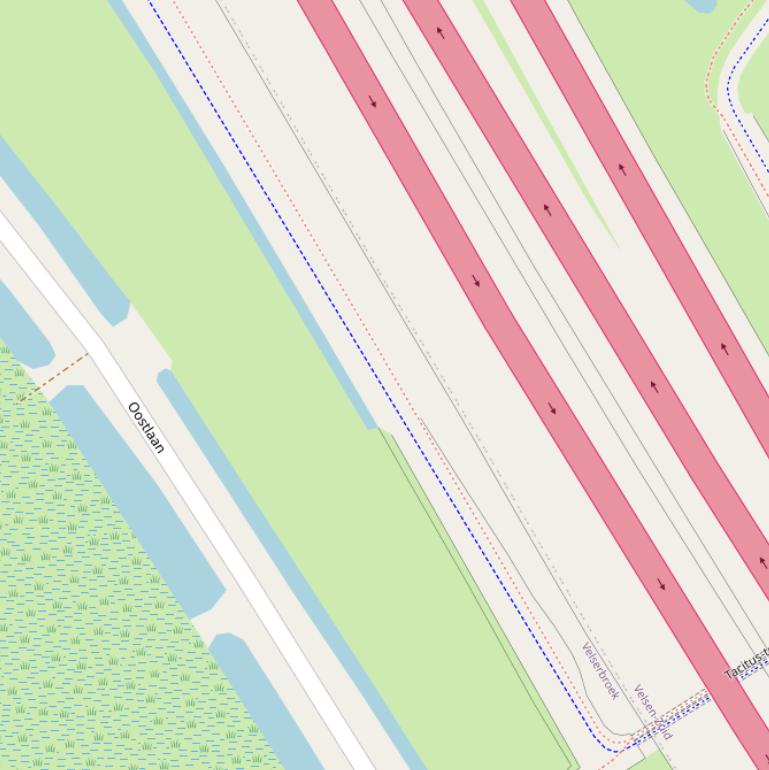 Kaart van het Tacituspad.