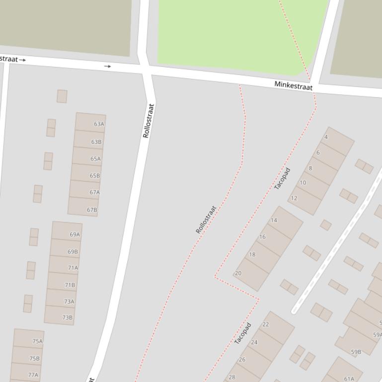 Kaart van de Tacostraat.