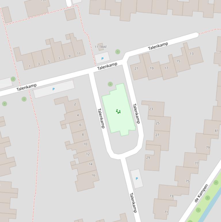 Kaart van  Talenkamp.