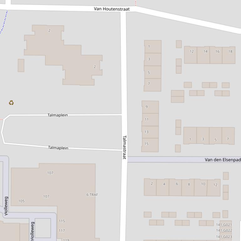 Kaart van de Talmastraat.