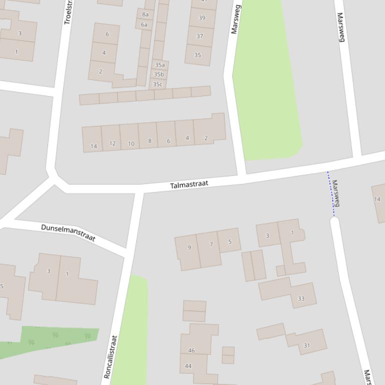 Kaart van de Talmastraat.