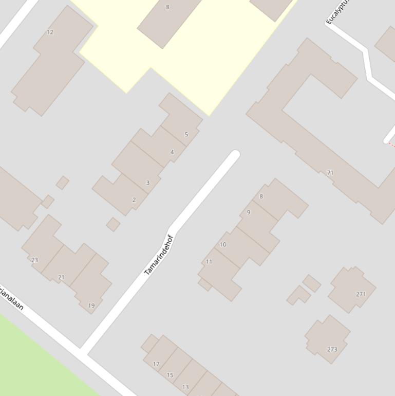 Kaart van de Tamarindehof.