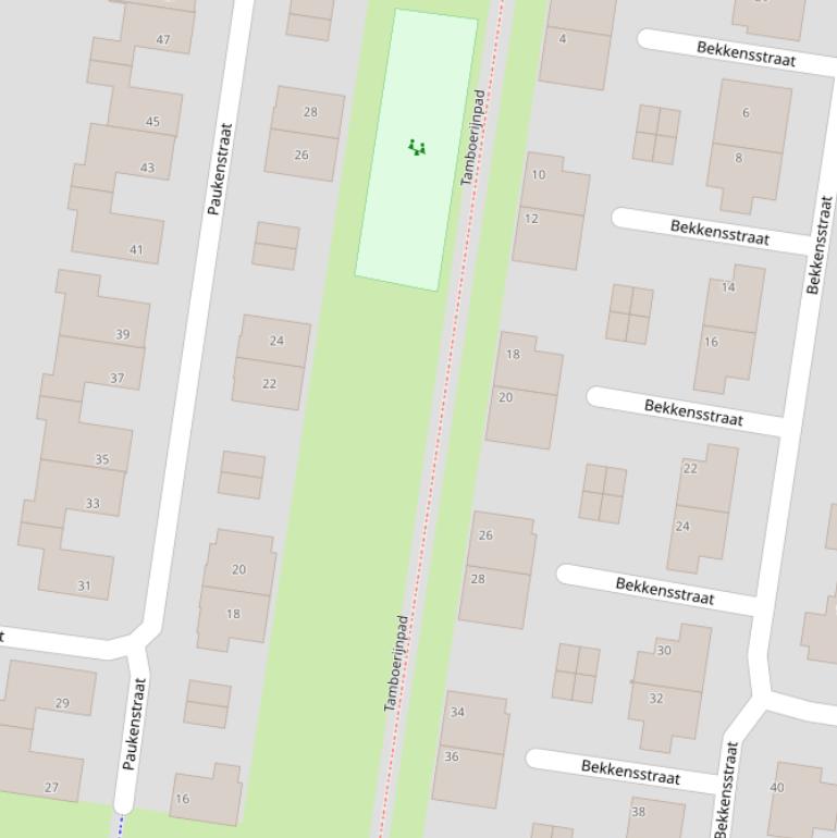 Kaart van het Tamboerijnpad.