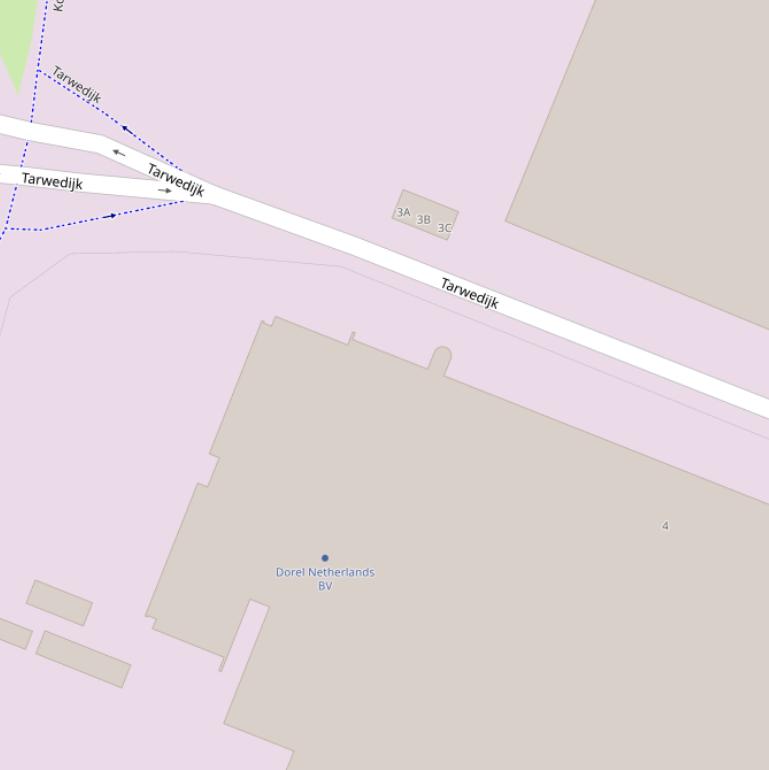 Kaart van de Tarwedijk.