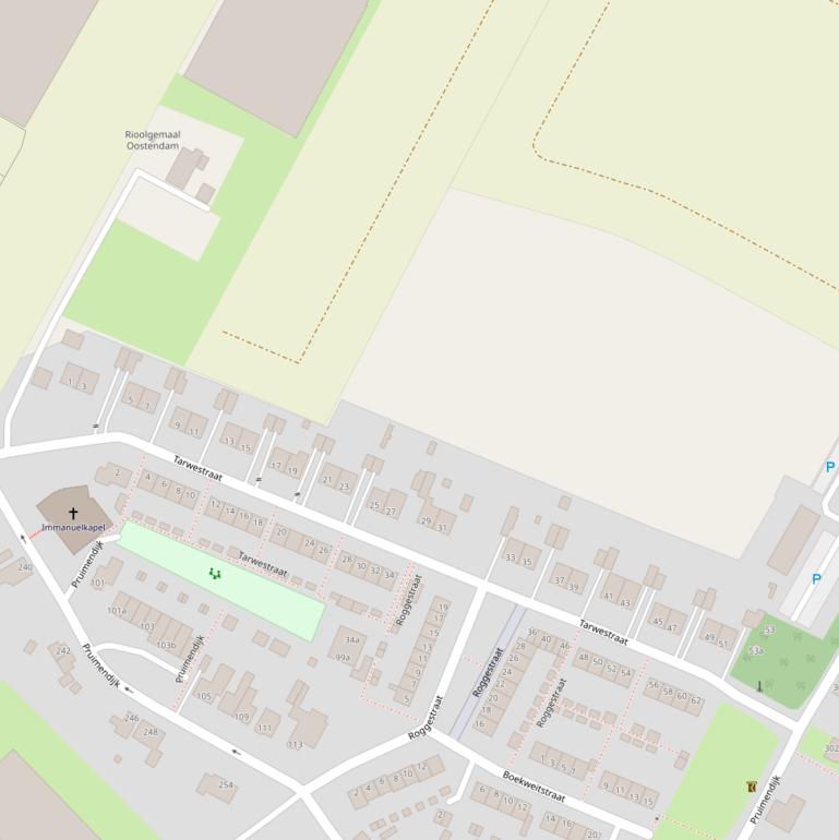 Kaart van de Tarwestraat.