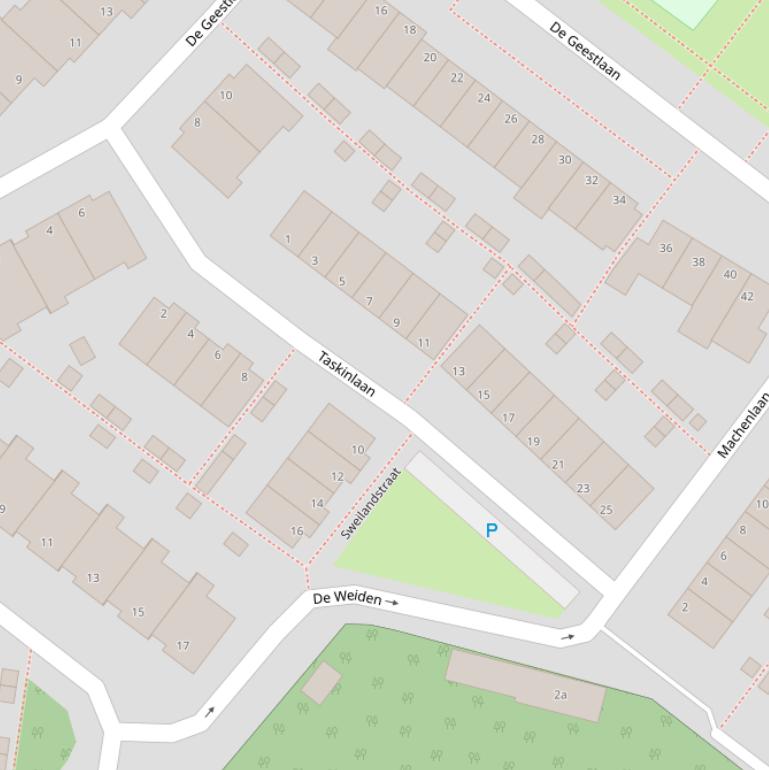 Kaart van de Taskinlaan.
