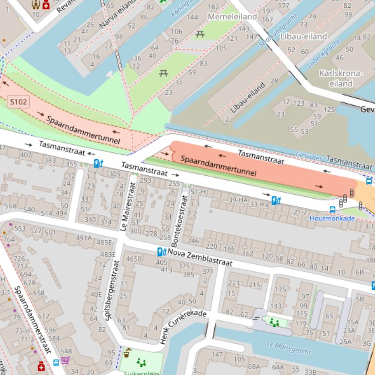 Kaart van de Tasmanstraat.