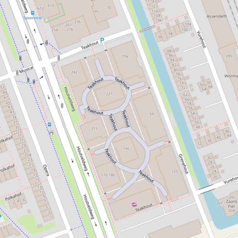 Kaart van  Teakhout.