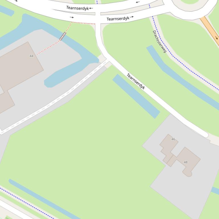 Kaart van  Tearnserdyk.