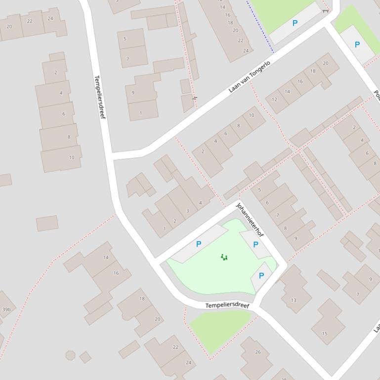 Kaart van de Tempeliersdreef.